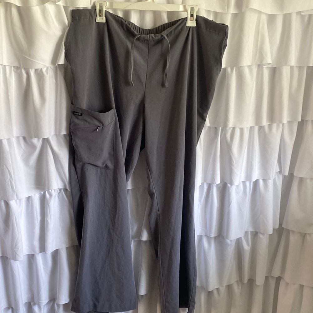 womens jockey scrub pants grey